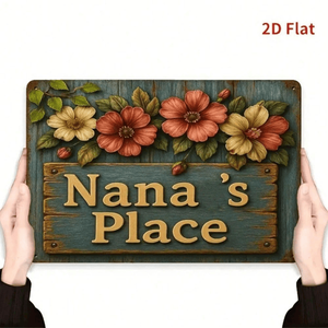 CIFbuy Panneau rustique en aluminium 20,3x30,5 cm pour la maison, décoration murale en bois, TikTok pour service de retrait Temu - Product Image 4