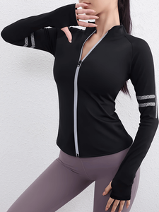 Female Long Sleeve Zip <b>Running</b> Sports <b>Jacket</b> - Product Image 5