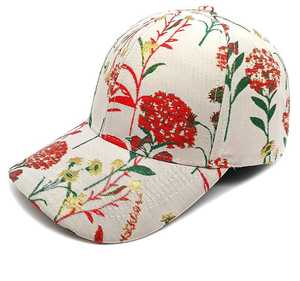 Floral Print Baseball Cap Unisex Casual Hat Spring Summer 100% Polyester Breathable Digital Printing - Product Image 5