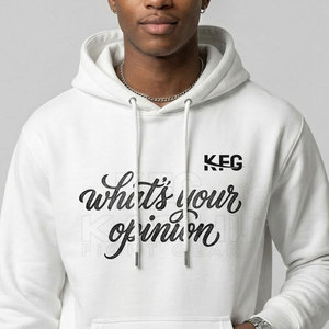 Sudadera con Capucha de Forro Polar de Algodón para Hombre, Diseño Personalizado con Bordado, Bolsillo Frontal, Ecológica, Transpirable, Estilo Urbano Moderno - Product Image 4