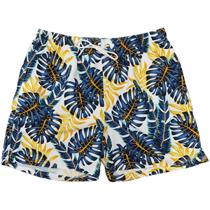2025 New Design <b>Men's</b> Silk Screen Printed 100% Cotton Breathable Beach Shorts Swimming Board Shorts Swim <b>Trunks</b> Quick Dry - Product Image 1
