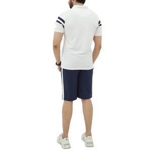 Ensemble été homme décontracté, short et t-shirt à manches courtes, 2 pièces, uni - Product Image 3