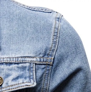 2025 Custom New Design <b>Black</b> <b>Jean</b> <b>Jacket</b> Men Custom Spring and Autumn Premium Quality Denim <b>Jackets</b> - Product Image 3