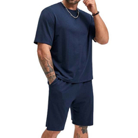 Conjunto de Camiseta y Pantalones Cortos de Verano para Hombre, Venta Caliente, Alta Calidad, 100% Algodón, Transpirable, Corte Regular, OEM