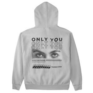 Sweat à capuche personnalisé avec logo, motif graphique yeux et lettres, col rond, pour femmes et hommes, en coton, pull d'hiver pour les fêtes, fabricant - Product Image 5