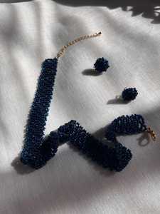 Collar de Moda con Cuentas Azules y Cristales de Imitación para Mujer, Venta Caliente 2026, Joyería para Fiestas, por UO INDIA - Product Image 3