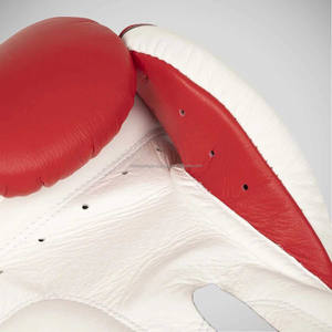 Guantes de boxeo tailandeses profesionales personalizados de calidad superior Nuevo cuero de vaca genuino para artes marciales - Product Image 4