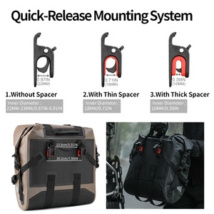 Sac latéral de moto imperméable Rhinowalk, 24L, bagages de voyage robustes pour motards - 1 pièce - Product Image 4