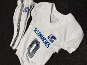 Premium Quality White Jersey And Pants With Metallic Silver Design 100%Polyester Custom Youth American Football Uniform - Product Image 5