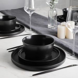 Celina Stoneware 16-Piece <b>Dinnerware</b> Set Stone Lain Collection-Plates and Bowls - Product Image 2