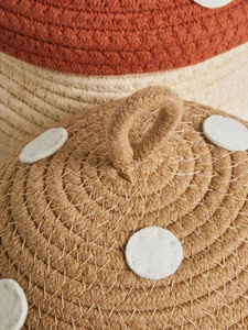 Cute Mushroom Design Cotton <b>Gift</b> Basket Handmade For Ramadan Kareem <b>Eid</b> Decoration <b>Gift</b> Packaging - Product Image 5