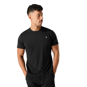 Chemise à manches courtes noire pour homme, confortable, en coton de qualité supérieure, vêtements décontractés, chemise de sport, tendance, vente en gros, vêtements de sport actifs - Product Image 4