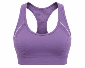 Soutien-gorge de sport dos nageur pour femme, col en U, léger, sans coutures, respirant, maintien élevé, écoresponsable, Spandex/Polyester, Fitness - Product Image 3