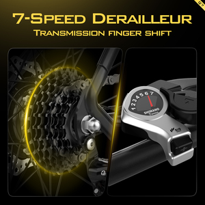 Người đàn ông mạnh mẽ Khung thép carbon Xe đạp điện 26inch thành phố núi Xe đạp điện EU USA kho dropshipping - Product Image 4