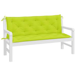2 coussins de banc de jardin en tissu Oxford vert vif 59,1"x19,7"x2,8" pour l'extérieur - Product Image 4