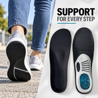 Semelles orthopédiques noires ajustables en gros pour la marche, la course, les baskets, les bottes de travail et l'usage quotidien
