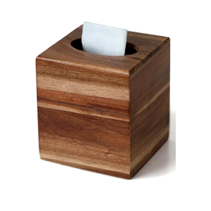 Wholesale Vintage Acacia Wooden Square <b>Tissue</b> Box Holder <b>Tissue</b> Box Cover Tabletop Bathroom Office from Vietnam - Product Image 1