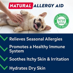 Tabletas Masticables para Perros y Gatos con Alergias, Alivio del Picor, Suplemento para la Piel y el Pelaje, Omega-3, Enzimas de Calabaza - Product Image 6