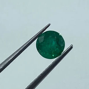 Piedra Suelta de Esmeralda Verde Natural, Corte Brillante Redondo de Alta Calidad Premium, 4.80 mm, 0.40 ct, para Joyería - Product Image 1