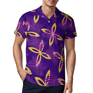 Chemise de golf en coton tricoté 100% personnalisée avec broderie pour homme, manches courtes, boutons sur le devant, style décontracté, respirante, été, grande taille - Product Image 1