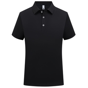 เสื้อเชิ้ตผู้ชายแขนสั้นสำหรับฤดูร้อน ผ้าถัก โพลีเอสเตอร์ 100% แห้งเร็ว คอปกติดกระดุม เสื้อยืดโปรโมชั่น - Product Image 4
