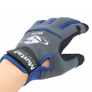 Gants d'été respirants Vantrex Industries, demi-doigts, en Spandex, avec poignées, gris-bleu, durables, taille personnalisée - Product Image 1