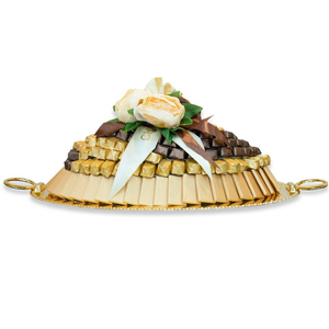 Bandeja de Servir de Metal Dorado de Calidad Superior para Dulces de Chocolate con Asa, Plato de Servir Único para Dulces de Chocolate a un Precio Excelente - Product Image 4