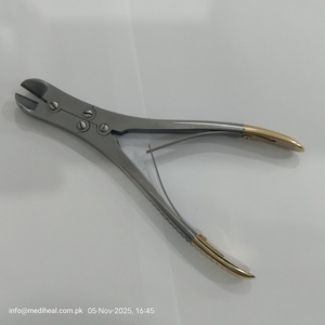 คีมตัดลวดแบบดับเบิ้ลแอคชั่น ขนาด 7 นิ้ว สีตามสั่ง สำหรับงานศัลยกรรมกระดูก ด้านหน้าและด้านข้าง ผลิตจากเหล็กกล้าไร้สนิมเยอรมัน - Product Image 1