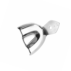 Ensemble de plateaux perforés manuels en acier inoxydable de haute qualité pour empreintes dentaires supérieures et inférieures précises, certifié CE, équipement dentaire - Product Image 2