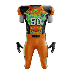 ทีมผลิตชุดอเมริกันฟุตบอล ออกแบบชุดแข่งขันราคาประหยัด พิมพ์ลายแบบระเหิดสี แขนสั้น ระบายอากาศได้ดี - Product Image 3