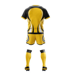 Servicio OEM/ODM, Ropa Deportiva para Equipos, Precio Competitivo, Personalizada, de Bajo Costo, Conjunto de Uniforme de Rugby Corto 100% Poliéster con Estampado Completo - Product Image 3