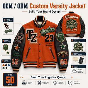 Chaqueta Varsity Vintage para Hombre, Personalizada, de Manga Larga, Estilo Urbano, con Bordado en Contraste, Diseño Letterman - Product Image 4