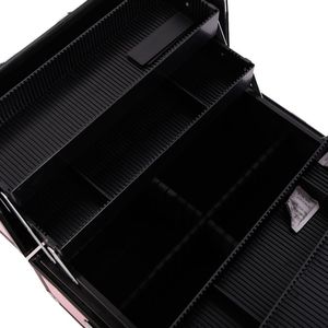 Valigetta per Trucchi in Alluminio con Manico, Resistente all'Acqua, Ecologica, Rosa, per Viaggi - Product Image 6