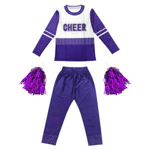 Uniformes de animadoras escolares personalizados con logo, para mujer, con estampado de letras, cuello redondo, manga larga, de alta calidad - Product Image 3