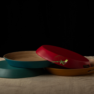 Bandejas de servicio redondas clásicas de alta calidad Precio de fábrica Directo de Vietnam para presentación y servicio - Product Image 3