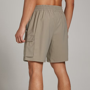 Shorts Bermuda pour Homme en Nylon/Spandex Gris Écologique avec Cordon de Serrage à la Taille, Service OEM, Style Décontracté - Product Image 4