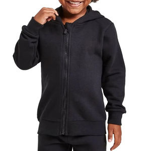 Sudadera con cremallera recortada personalizada Essentials de invierno de alta calidad de gran tamaño Heavyweight Fleece hombres impermeable algodón mezclado Zip Ups - Product Image 1