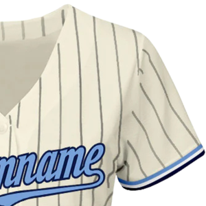 Camiseta de Béisbol Azul Marino con Rayas para Hombre, Estilo Neutral, con Botones al Frente, Uniforme Deportivo para Práctica y Juego - Product Image 4