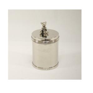 Pot utilitaire minimaliste en métal côtelé avec couvercle poli, écologique, 150 ml, pour rangement de tiroir, salon et cuisine - Product Image 4