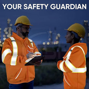 Sudadera con Capucha Reflectante ANSI Clase 2, Impermeable y de Seguridad Mejorada, Diseñada para Mejorar la Visibilidad Durante Tareas Laborales Difíciles - Product Image 6