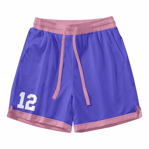 ชุดบาสเก็ตบอลพิมพ์ลายแบบซับลิเมชั่นตามสั่ง กำลังเป็นที่นิยม ดีไซน์ไล่เฉดสี เสื้อและกางเกงขาสั้น ระบายอากาศได้ดี ป้องกันรังสียูวี ผ้าตาข่าย สำหรับทีม - Product Image 6