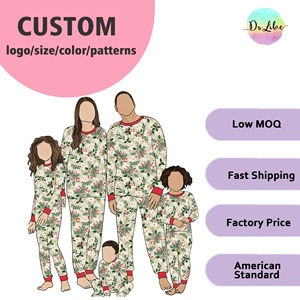 Conjunto de Pijamas Navideños con Botones, Pijamas Familiares con Diseño Personalizado, Ropa de Dormir de Bambú - Product Image 5