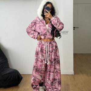 Survêtement esthétique pour femmes, survêtement en molleton de coton pour femmes, survêtement personnalisé avec logo pour femmes, ensemble de survêtement pour femmes - Product Image 3