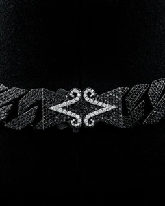 Collar de Plata S925 con Baño de Rodio Negro y Moissanita, Diseño Geométrico de Cadena de Eslabones, Unisex, Estilo Hiphop, para Uso Diario - Product Image 4