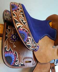 Selle de cheval western personnalisée avec arceau en bois, 100% cuir de haute qualité, nouveau design, différentes tailles et options de couleurs - Product Image 4