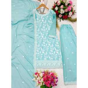 Conjunto de Top-Palazzo y Dupatta Elegante para Fiesta para Mujer - Product Image 2