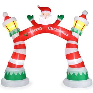 8.9 FT Lighted LED Christmas Inflatable Archway Santa Claus Yard Decorations Outdoor Holiday Blow-Up Arch with LED Built-In - Product Image 2