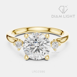Anillo de Diamante Cultivado en Laboratorio con Corte Redondo Certificado por IGI de 2.00CT, Oro Blanco de 14K, Color F+, Claridad VS+, Anillo de Compromiso Moderno para Mujer, Regalo - Product Image 5