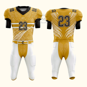 Nouvelle Arrivée Ensembles d'uniformes de football américain pour hommes Personnalisables Vente en gros Manches courtes Respirants Grandes tailles 100% Polyester 10 Ensembles - Product Image 5