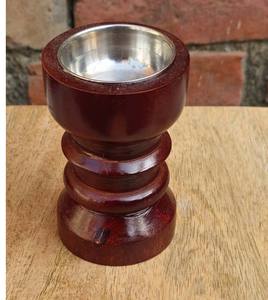 Quemador de incienso de madera de roble rojo polaco, ambientador de habitación, Mabkhara, duradero, con incrustaciones de latón, para carbón, aromático y de larga duración - Product Image 6